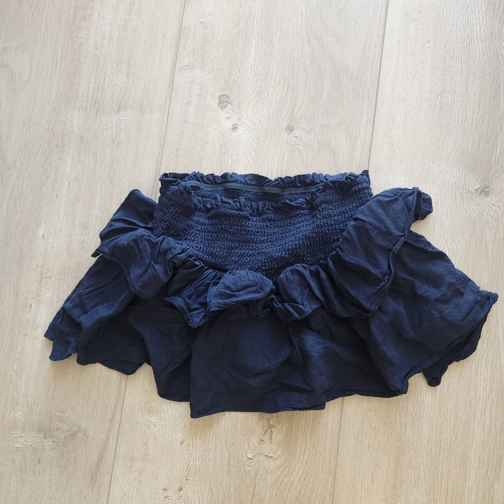 Katie J NYC Black Ruffled Skirt